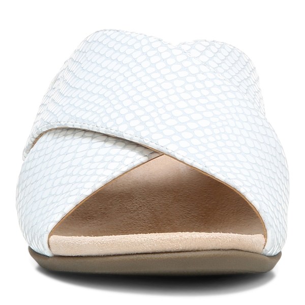 Vionic Sandals Ireland - Leticia Wedge Sandal White - Womens Shoes Sale | CFSAM-7423